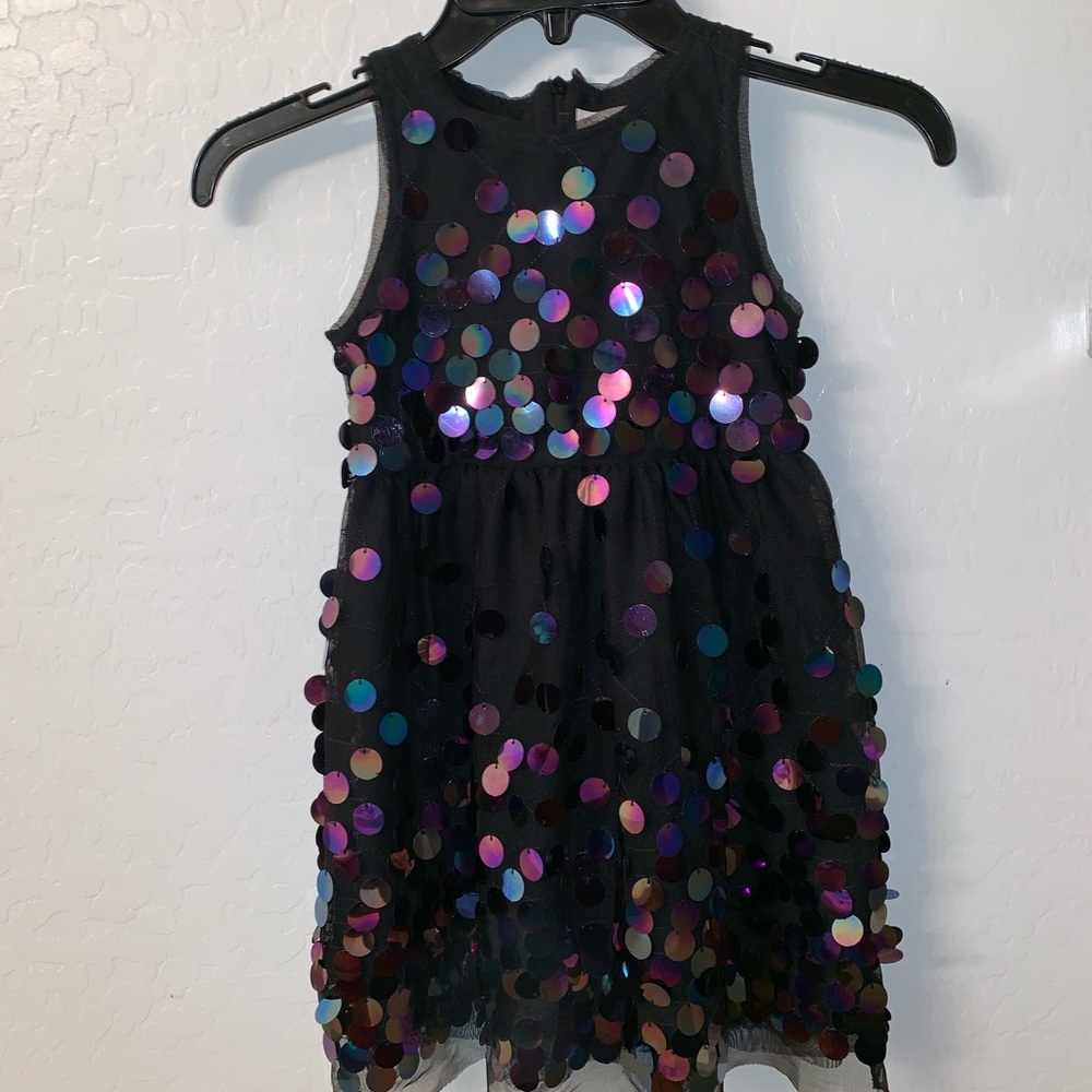 Cat & Jack black sequin dress 4/5